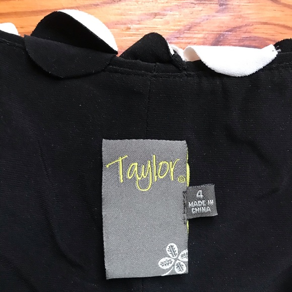 Taylor Black White Sheath Circular Dress, EUC, 4 - Picture 3 of 12